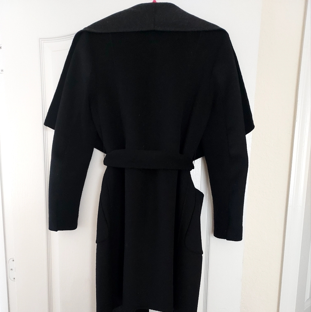 BCBG MAXAZRIA black assymetrical coat Size S-M
